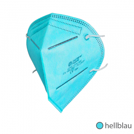 Masca protectie respiratorie  clasa FFP2 - cu elastic  si clip de fixare - EN149:2001+A1 2009 - culoare rosu - made in Europe [2]