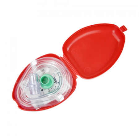 Masca respiratie gura la gura - 2 ventile - HERZ MED - cutie CPR mask rosu [2]