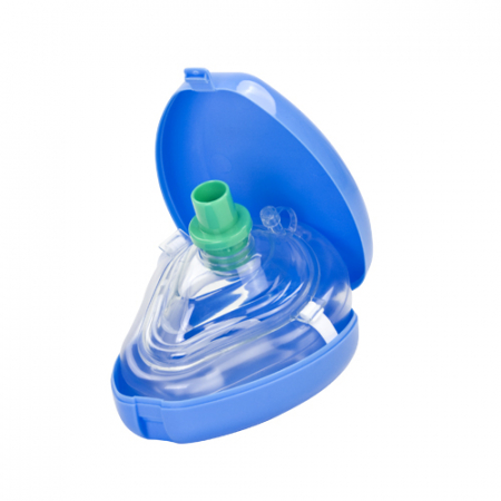 Masca respiratie gura la gura - 2 ventile - HERZ MED - cutie CPR mask rosu [1]