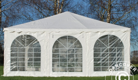 Pagoda Marquee Exclusive 7x7 m PVC - culoare alb - inclusiv pereti [1]