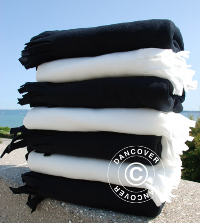 Accesorii si aranjamente evenimente - Patura fleece pentru terasa 130x160 cm - culoare negru / alb