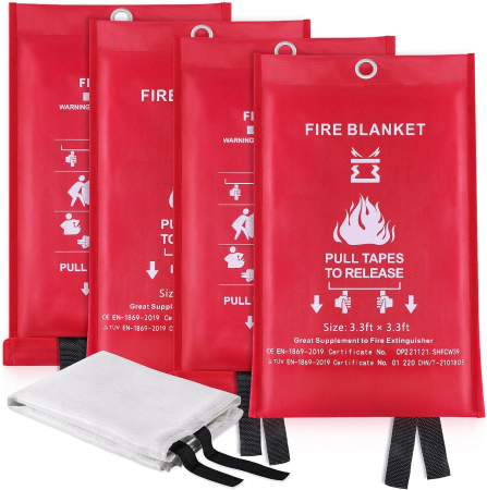 Patura ignifuga incendiu FIRE PROTECT - 1 x 1 m - cu fibra de sticla [4]