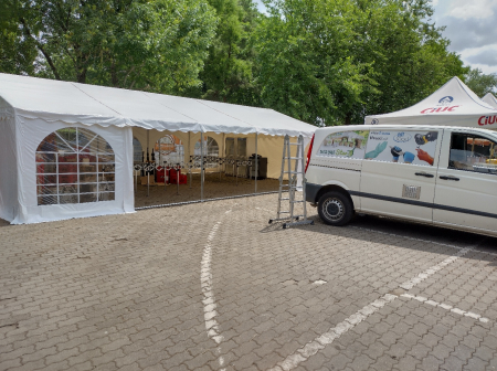 Pavilion - cort demontabil MARQUEE CombiTents 6x10m - 3 in 1  - culoare alb PVC 500g [1]