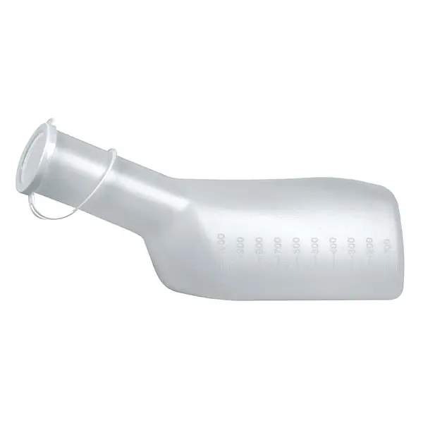 REDUCERI PRET - Plosca barbati SERVOCARE patrata - autoclavabil pana la 130 grade , 1000 ml - cu gat lung , opac