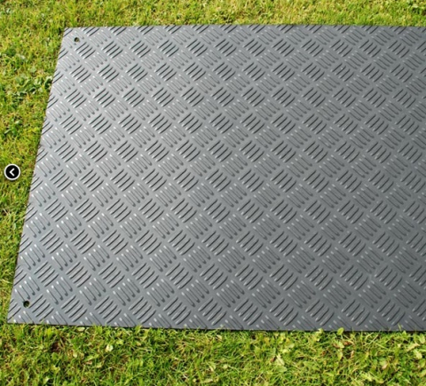 GRADINA - TERASA - Podea evenimente PARTYFLOOR - din HDPE, 6mm grosime - 80x120 cm - culoare negru - protectie gazon