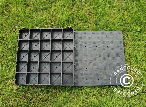 Podea evenimente PROFIFLOOR - din PE 100% reciclat, 5 cm grosime - 50x50 cm - culoare antracit - rezistenta 90 t / mp, UV-rezistent, fire safety [1]