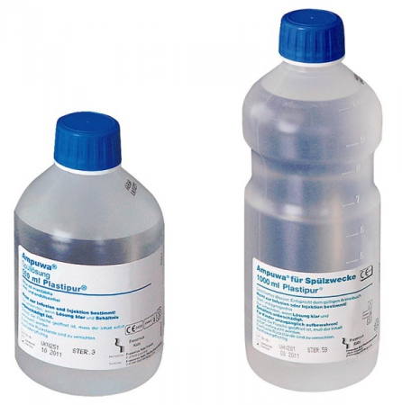 ECHIPAMENTE PPS - Recipient de plastic AMPUWA cu apa sterila pentru inhalatii si ATI - fara perogen - 1000ml  steril