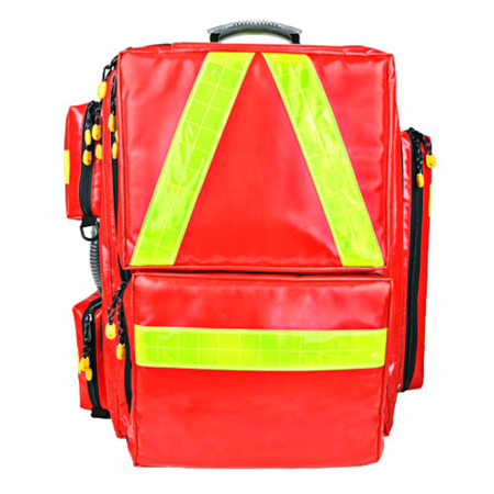 PRIM AJUTOR - Rucsac urgente ambulanta PROFI RED PLANE - impermeabil - 65x42x23 cm - cu 2 buzunare