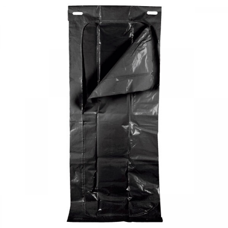 REDUCERI PRET - Sac transport funerar incinerabil  180 Kg - 234x90 cm - inchidere cu fermoar - 4 manere pentru carat  negru