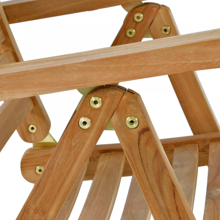 Scaun pentru terasa pliabil din lemn de TEAK - impregnat - reglabil in 6 puncte [3]