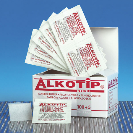 Servetele alcool ALKOTIP 6.5 x 3 cm - plic igienic - box 200 buc [0]