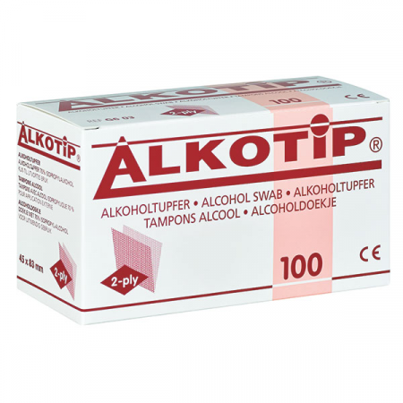 ECHIPAMENTE PPS - Servetele alcool ALKOTIP PROTECT 6x3 cm - plic igienic- 150 buc