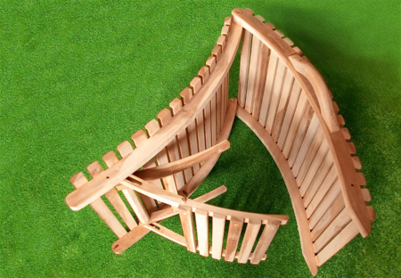 Sezlong pliabil Divero din lemn de Teak [3]