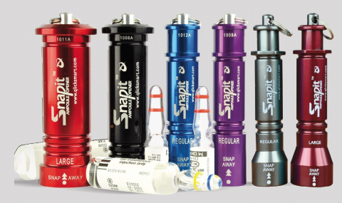 PRIM AJUTOR - Sistem deschidere fiole - Qlicksmart SnapIt Pocket - culoare albastru deschis