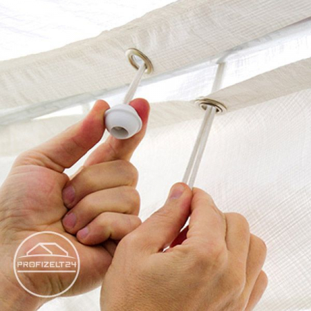 Snur elastic cu bila pentru pavilion  cort - culoare alb [1]