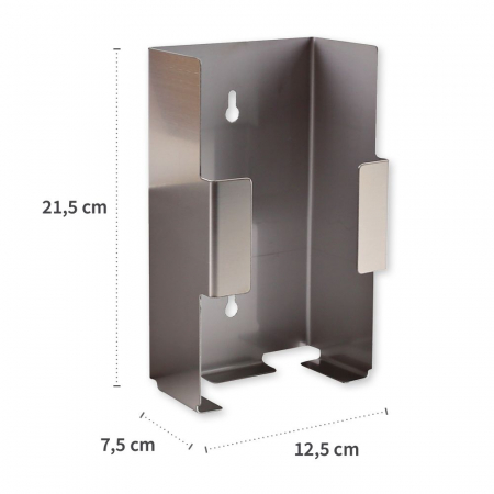 Suport din INOX pentru 1 cutie de manusi  - 22x13.5x8 cm [3]