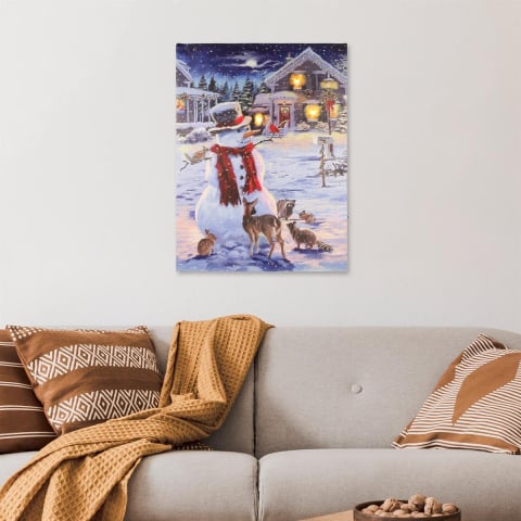 DECORATIUNI - Tablou iluminat 3 leduri - 30x40cm - print digital pe canvas - Om de Zapada