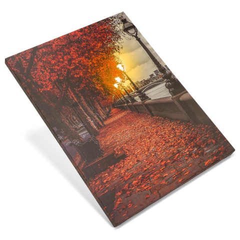 Tablou iluminat 3 leduri cu timer - 30x40cm - print digital pe canvas - Promenada [1]