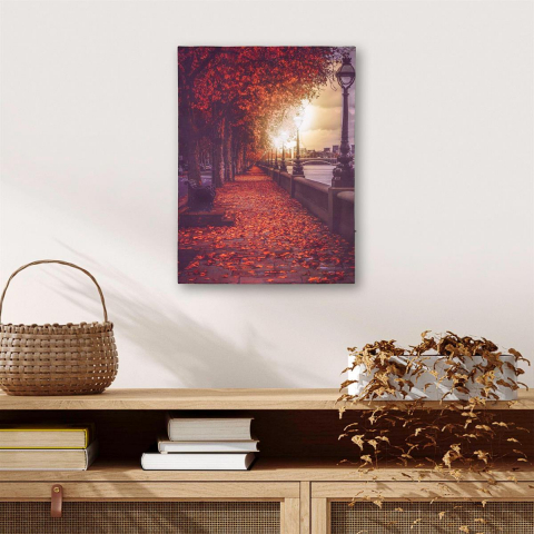 Tablou iluminat 3 leduri cu timer - 30x40cm - print digital pe canvas - Promenada [3]