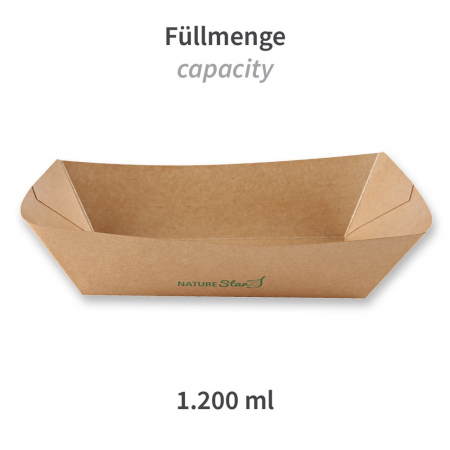 Tava mancare TASTY 22.4x14.5x5.8cm - hartie kraft impregnata PLA - 1.200 ml [6]
