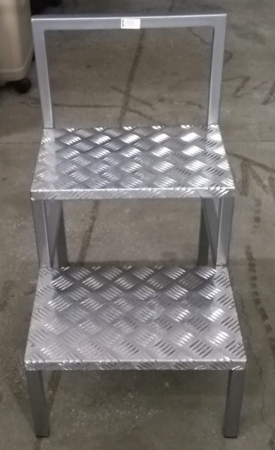 Treapta dubla cadru metalic cu suport spijin - 68x52x40 cm - 2 trepte metalice [1]