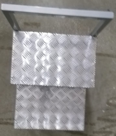 Treapta dubla cadru metalic cu suport spijin - 68x52x40 cm - 2 trepte metalice [3]