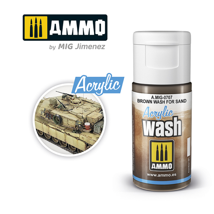 A.MIG-0707 - ACRYLIC WASH Brown Wash for Sand [1]