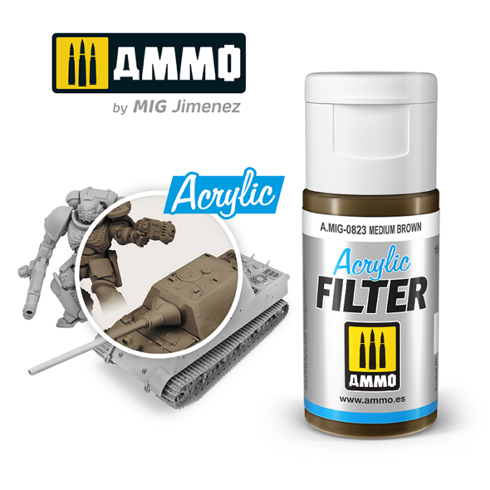 A.MIG-0823 - ACRYLIC FILTER Medium Brown [1]