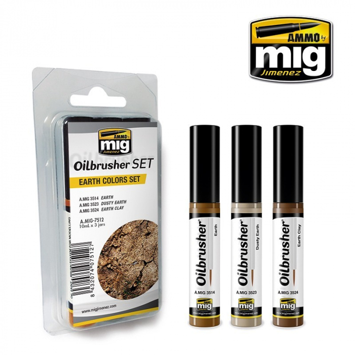 A.MIG-7512 - Earth Colors OILBRUSHER SET [1]