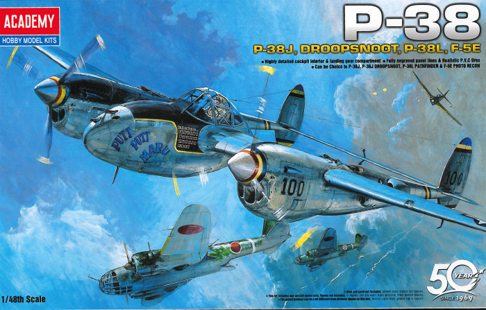 Academy 12282 - 1:48 P-38 COMBINATION VERSION [1]