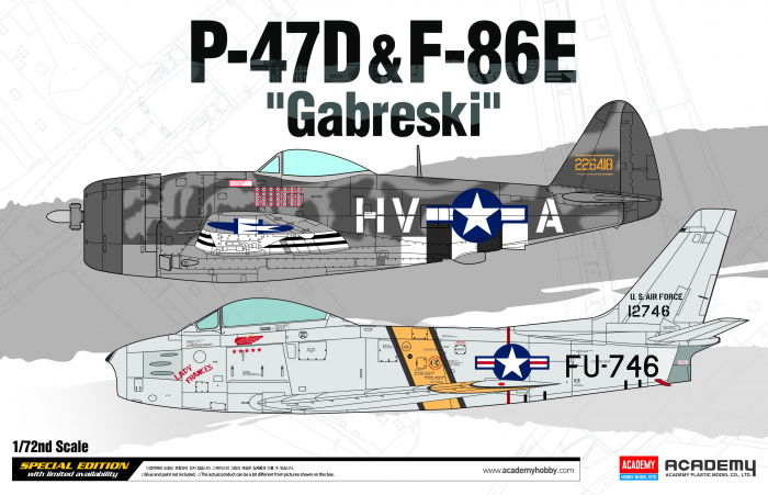 Academy 12530 - 1:72 P-47D & F-86E "Gabreski" LE: [1]