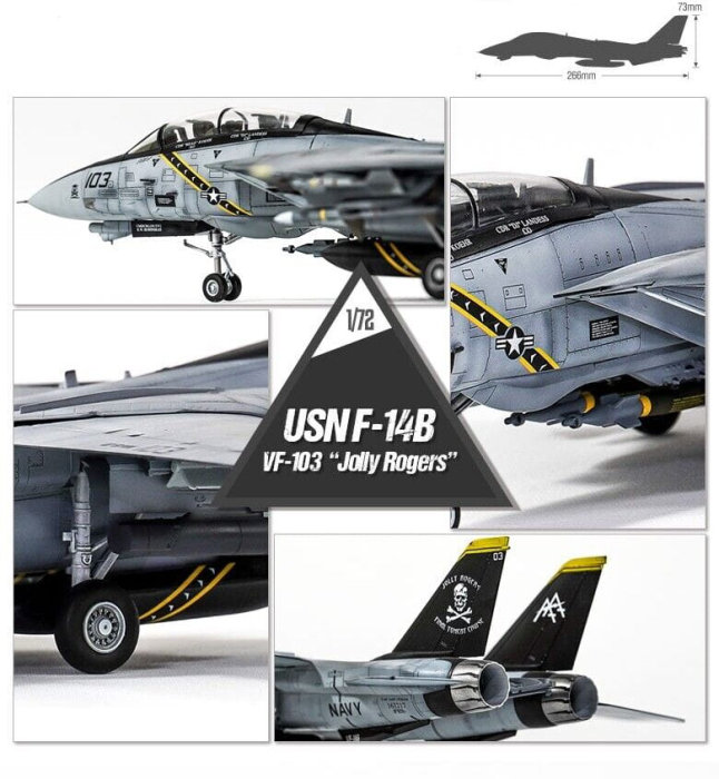 Academy 12578 - 1:72 USN F-14B "VF-103 Jolly Rogers" [2]
