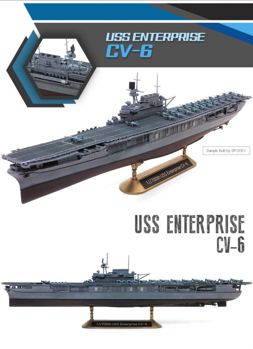 Academy 14409 - 1:700 USS Enterprise CV-6 "Batte of Midway" [3]