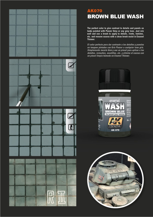 AK Interactive 070 - Wash For Panzer Grey Vehicles [3]