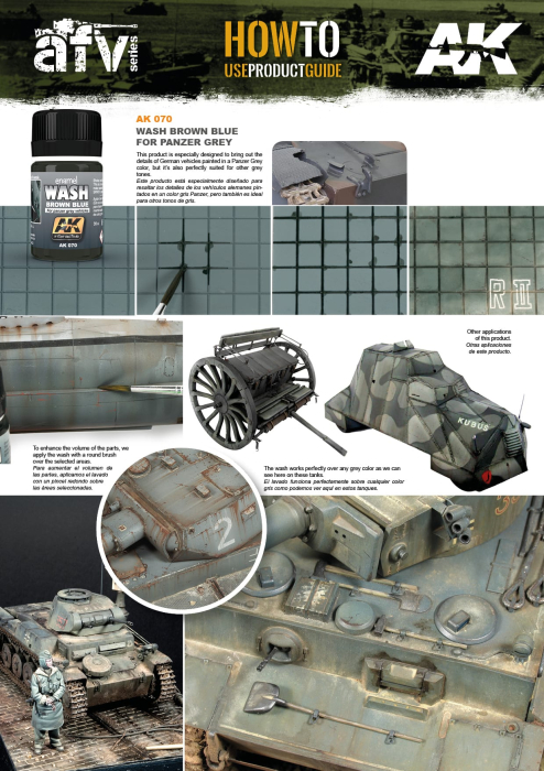 AK Interactive 070 - Wash For Panzer Grey Vehicles [2]