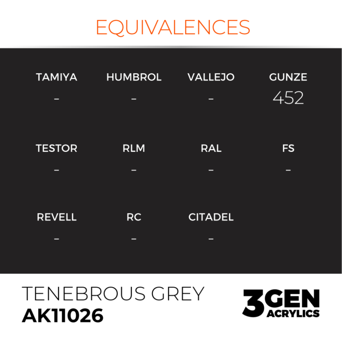 Ak Interactive 11026 - Tenebrous Grey 17ml [3]