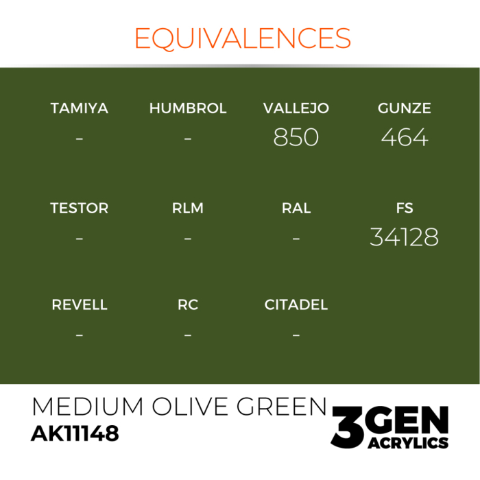 Ak Interactive 11148 - Medium Olive Green 17ml [3]