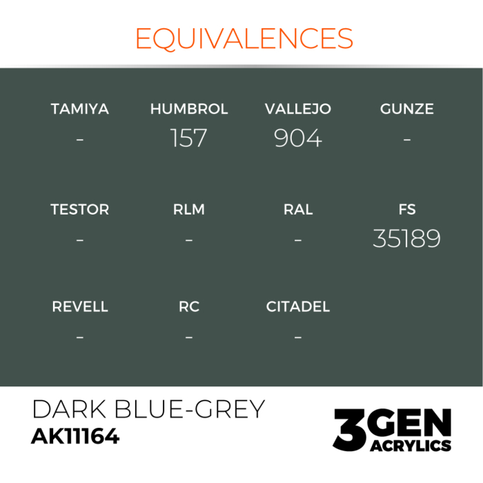 Ak Interactive 11164 - Dark Blue-Grey 17ml [3]