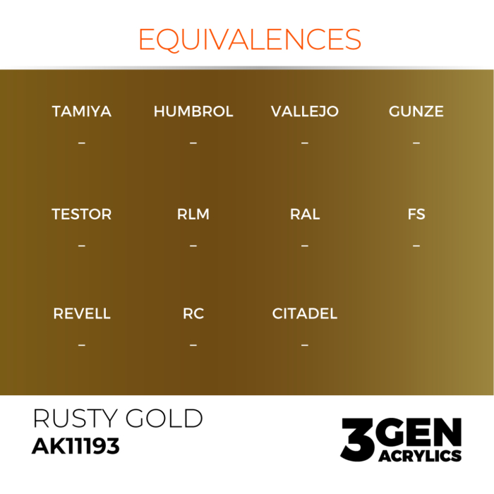 Ak Interactive 11193 - Rusty Gold 17ml [3]
