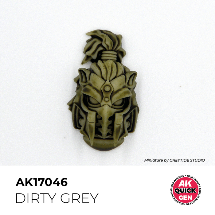 AK Interactive 17046 - Dirty Grey 18 ml - Quick Gen [2]
