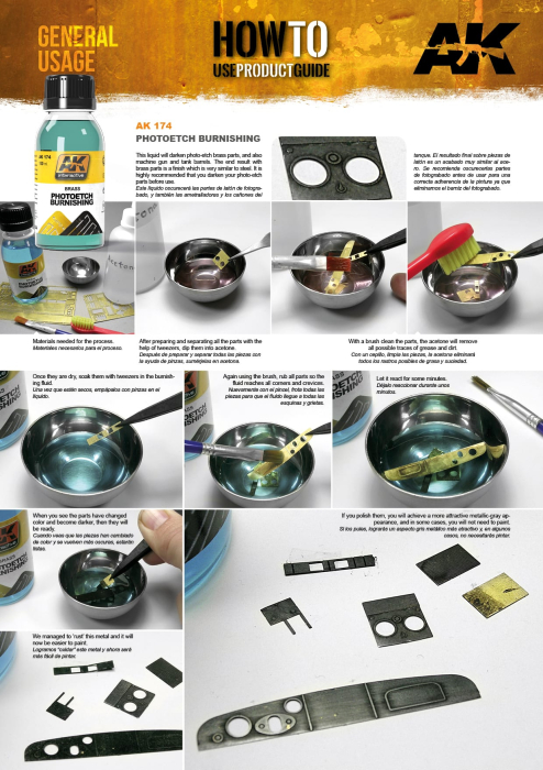 AK Interactive 174 - Auxiliary - Brass Photoetched Burnishing Fluid 100ml [2]