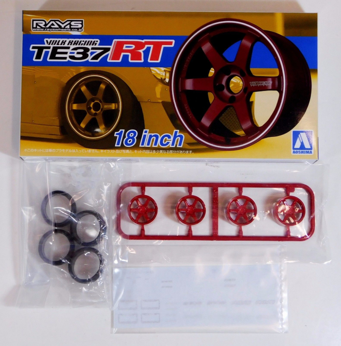 AOSHIMA 05302 - 1:24 ACCESSOIRES - Volk Racing TE37RT 18inch [2]