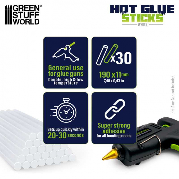 GSW - Hot Glue Sticks 11mm - Transparent [2]