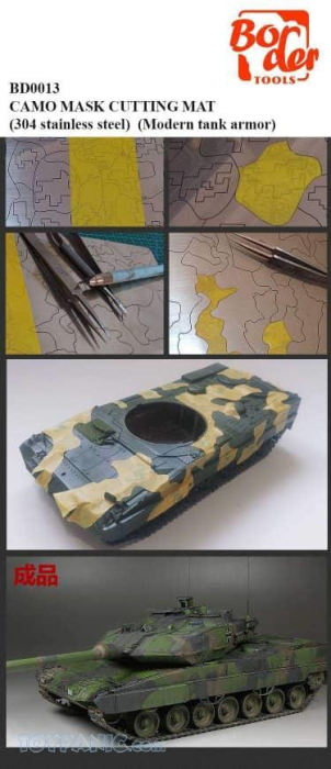 Border Model BD0013 - CAMO MASK CUTTING MAT MODERN TANKS [2]