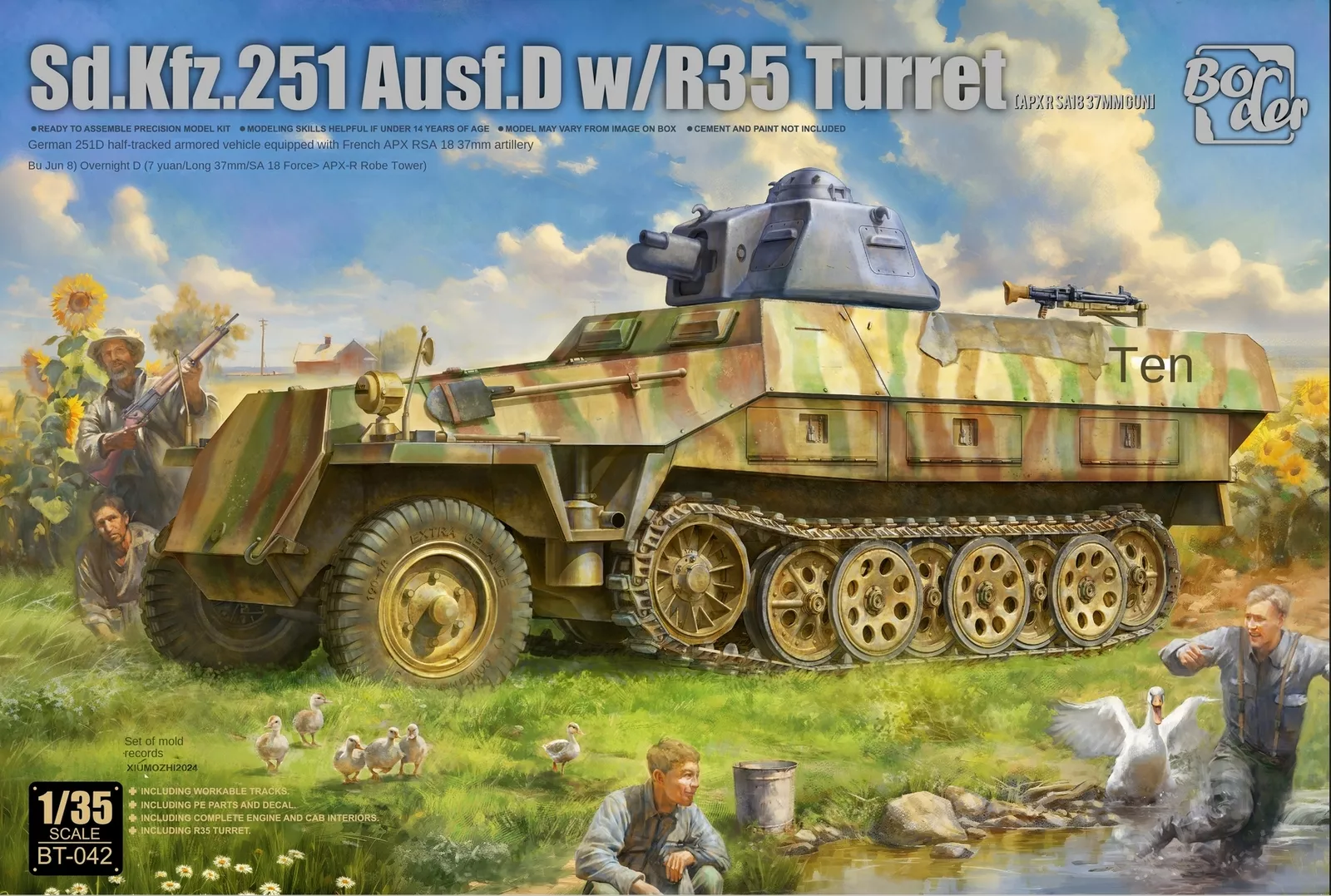 Border Model BT042 1:35 Sd.Kfz.251 Ausf.D with R35 Turret [1]