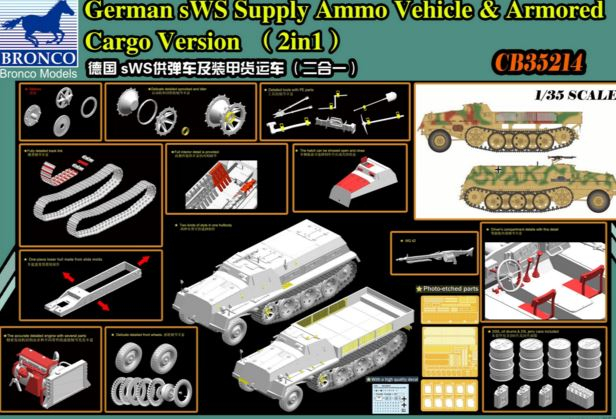 Bronco CB35214 - 1:35 German sWS Supply Ammo Vehicle & Armored Cargo [2]