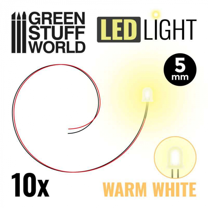 GSW - Warm White LED Lights - 5mm [1]