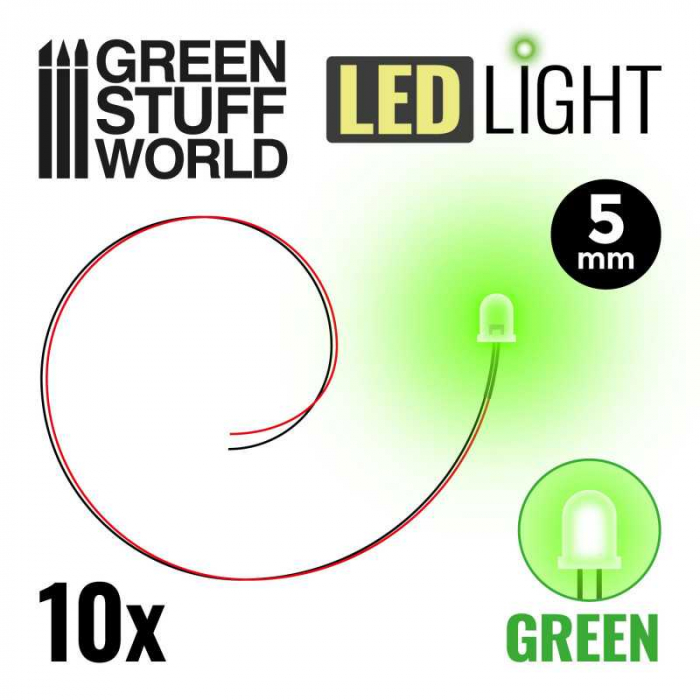 GSW - Green LED Lights - 5mm [1]