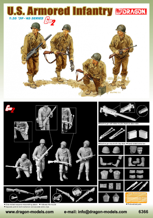 Dragon 6366 - 1:35 U.S. Armored Infantry (4 Figure Set ) - Gen 2 [2]