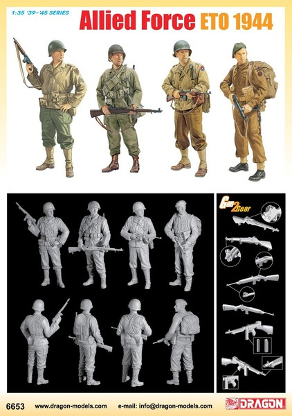 Dragon 6653 - 1:35 Allied Force (ETO 1944) (Gen 2 Gear) c/w 4 Figures [2]